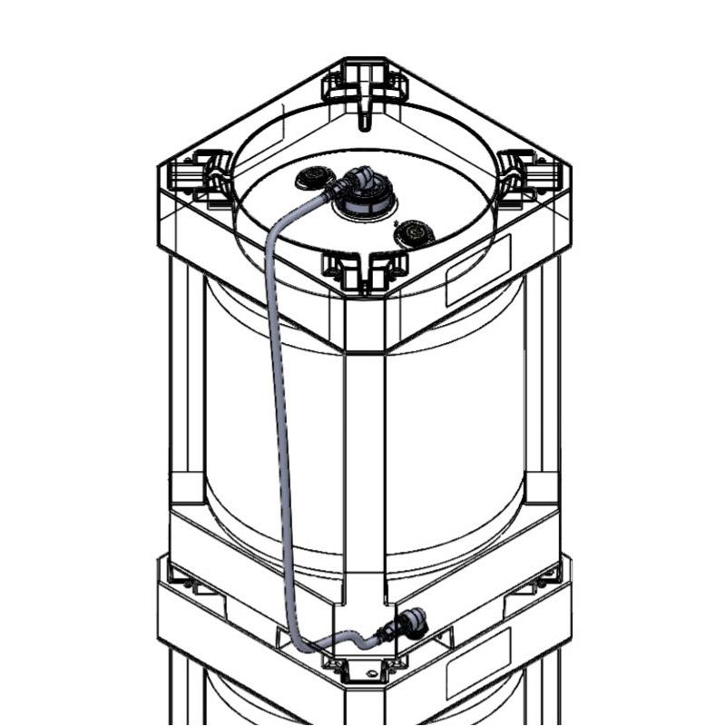 34700748 Stacked Vent Hose Assembly 1in